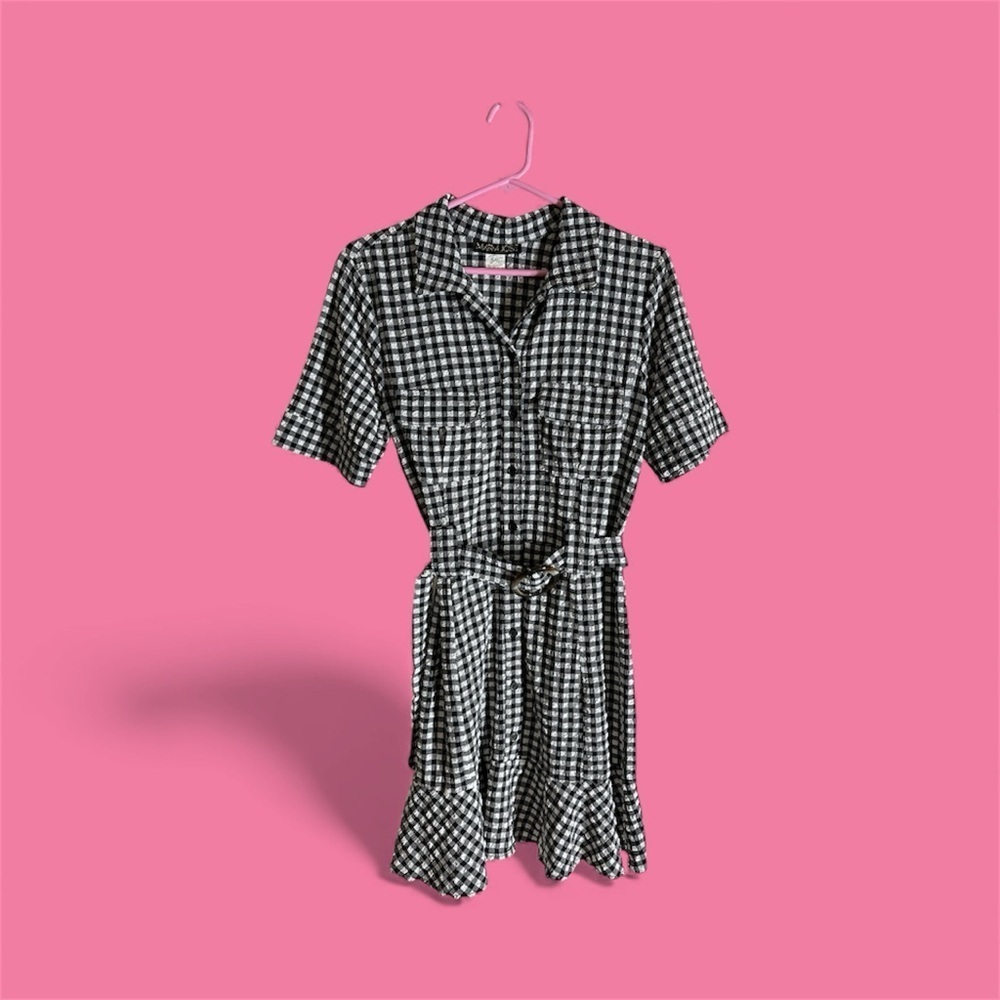 Black and White Checkered Dress